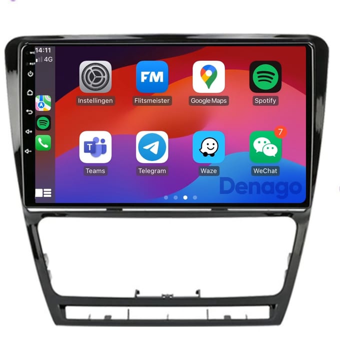 CarPlay autoradio geschikt voor Skoda Octavia | 2007 t/m 2012 | Android 16 | 9 inch | Draadloos Apple CarPlay & Android Auto | 2GB + 32GB | QuadCore processor | Denago DNG-A282 | 2025 model | 2007 2008 2009 2010 2011 2012 | Bluetooth & Wifi