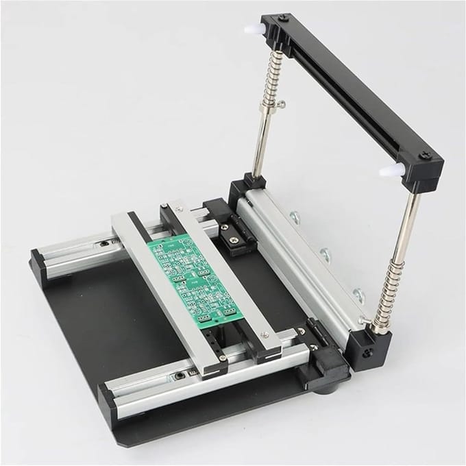 Stencil Printer - Soldeerstation - PCB Assemblage - Precisie Controle - 15cm Versie - Aluminium