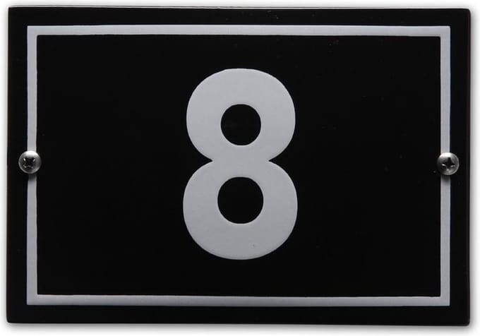Huisnummer model Phil nr. 8