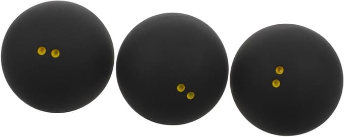 Squashballen - Racketballen - Sport Training - Dubbele Gele Stip - 3.8 cm - Zwart