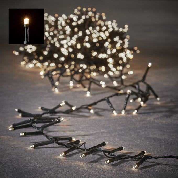 Luca Lighting kerstverlichting lichtsnoer - buiten - 700 lampjes warm wit - flashfunctie - 1400 cm