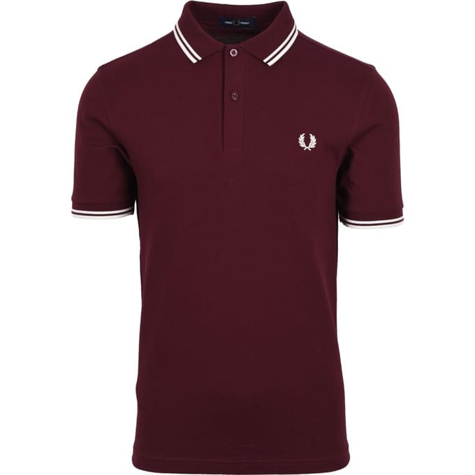 Fred Perry - Twin Tipped Poloshirt - Bordeaux/Ecru