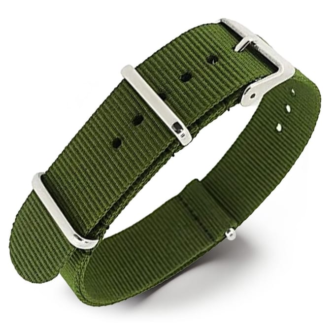 NATO Horlogeband G10 Military Nylon Strap - Legergroen 20mm