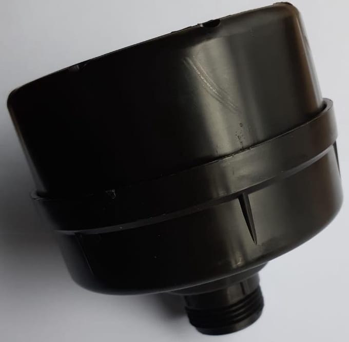 Luchtfilter kunststof met 1" aansluiting nylon filter