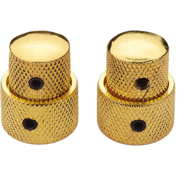 2 jeux de boutons de commande empilés doubles concentriques pour guitares basses électriques, doré