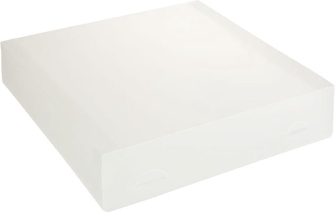 Cadeauverpakking transparant plastic doosjes 22x22x5cm WIT (10 stuks)
