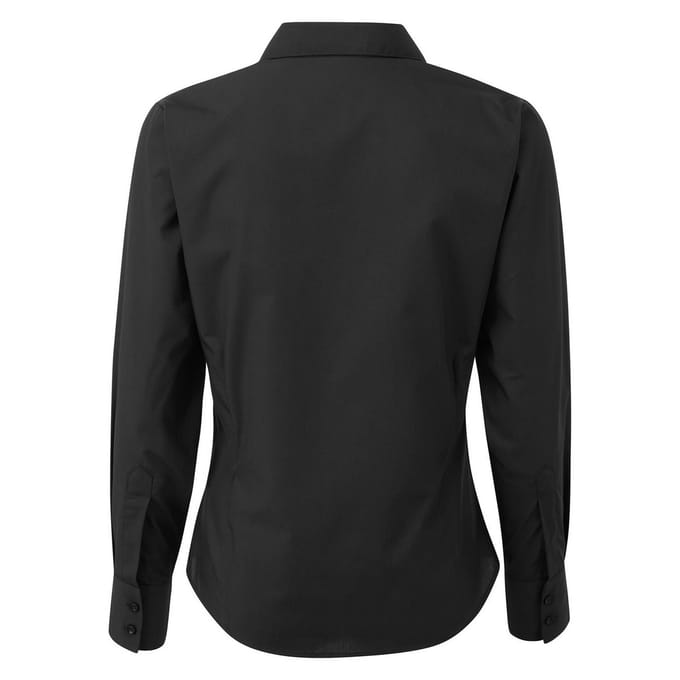 Premier Dames/Dames Shirt Met Lange Mouwen (Zwart)