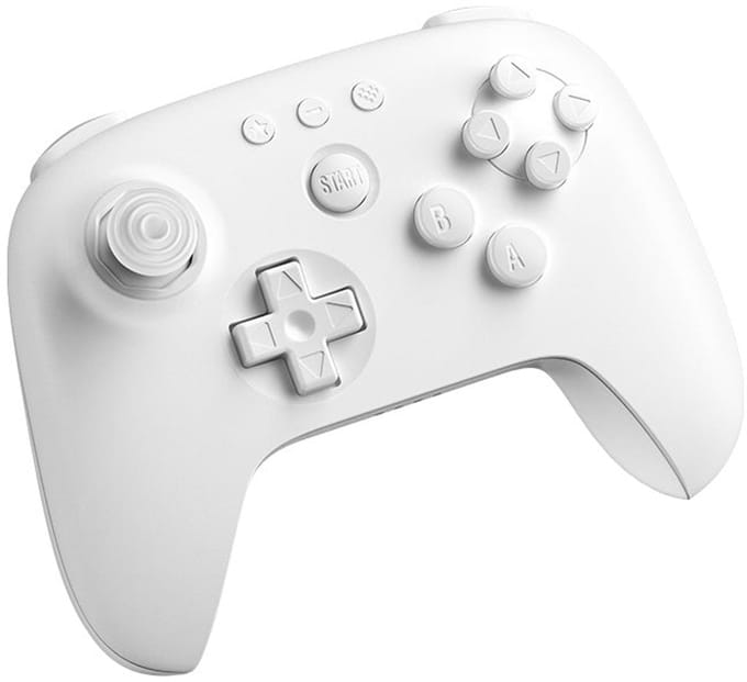 8Bitdo 64 Bluetooth Wit Bluetooth/USB Gamepad Analoog Android, Nintendo Switch, Nintendo Switch 2, PC