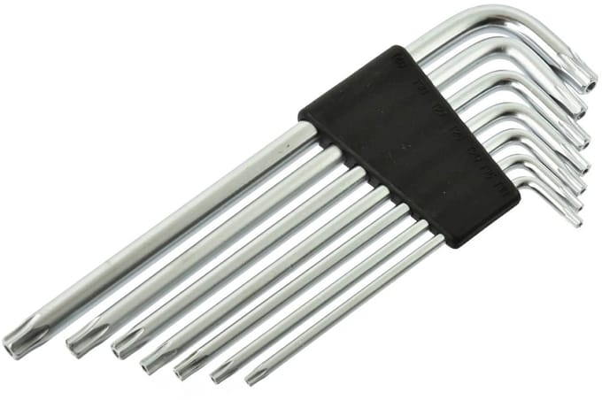 GEKO 7-delige lange torxsleutelset - extra bereik en koppel - T10 tot T40