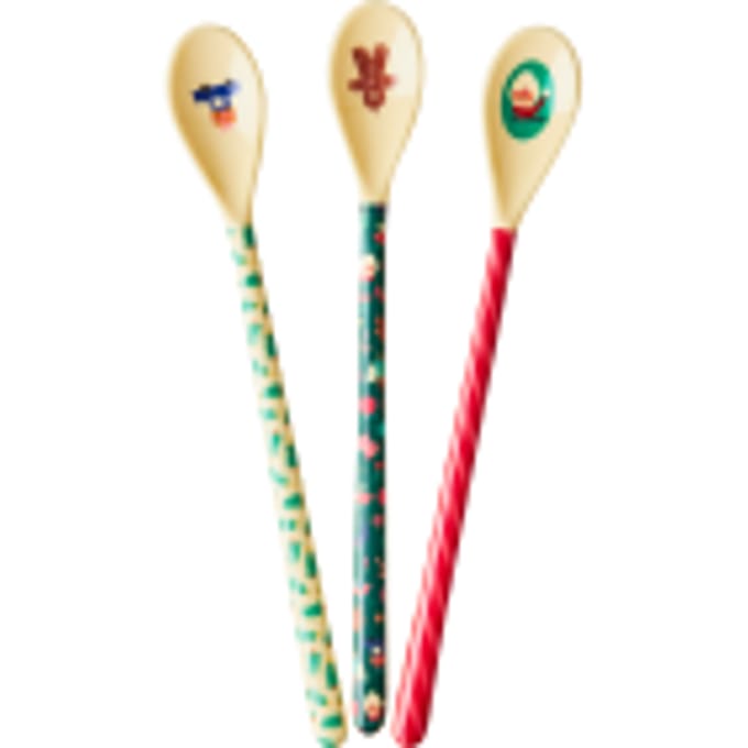 Rice kerst melamine latte macchiato lepel x-mas print assorti