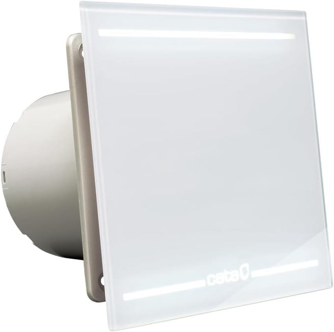 Badkamerventilator met Randafzuiging en Sfeerverlichting | 12W | Wit Glas