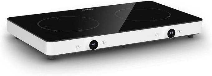 Draagbare Dubbele Inductiekookplaat 3000W Keramisch Glas met LED Display en Timer