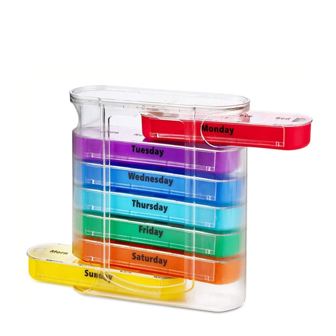 7 Dagen Week Pillendoosje Draagbare Pillen Opberglade Type 28 Roosters Geneeskunde Tablet Dispenser Case