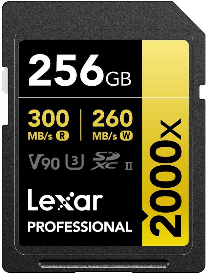 Professional 2000x SD Kaart 256GB voor Dailygoods en Videocamera's