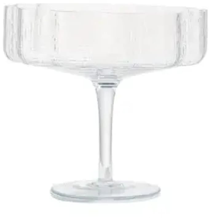 Dia – glazen serveerschaal – Elegance – luxe design – transparant – Ø22,5cm, h20cm