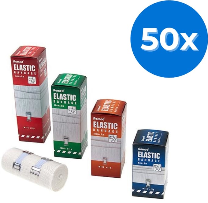 Romed Windsel Elastisch Verband 8cm x 5m - 50 stuks 8cm x 5m - 50 stuks Romed
