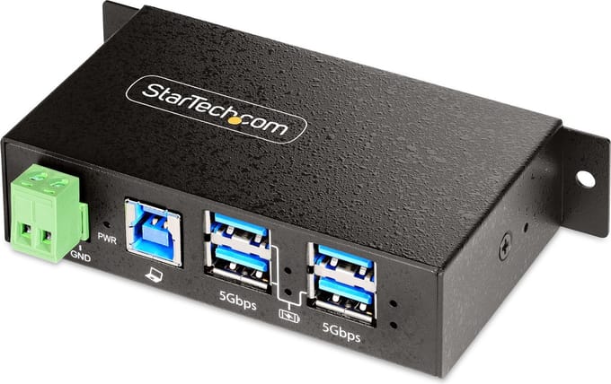 StarTech.com 5G4AINDRM-USB-A-HUB USB hub - 4 - USB 3.2 - Zwart