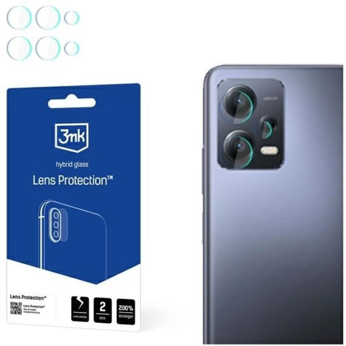 3MK - Lensbeschermingskit - Redmi Note 12 - 4 Stuks - Transparant - Glashardheid 7H