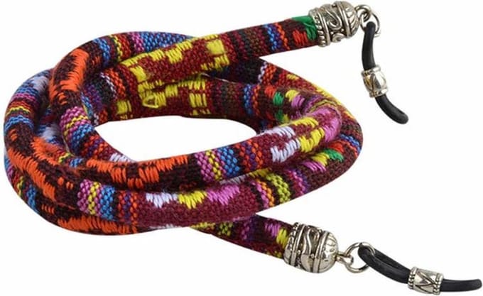 Fako Bijoux® - Brillenkoord - Boho - 6mm - 70cm - Roodbruin