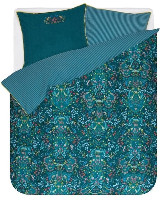 Pip Studio Forest Findings dekbedovertrek - Tweepersoons - 200x200/220 - Groen