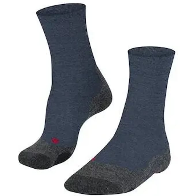FALKE TK2 Melange anti-blaar dik wol functioneel materiaal wandelsokken heren blauw - maat 44-45