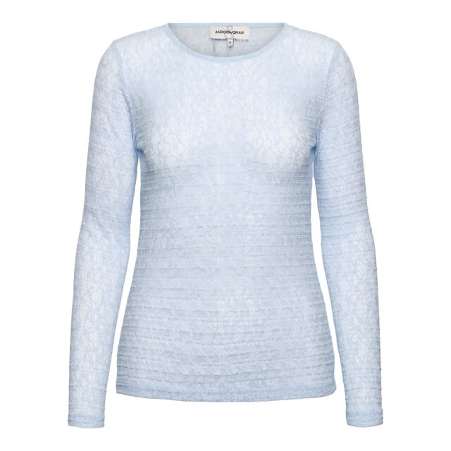 &Co Woman &co women top tris lace chambray
