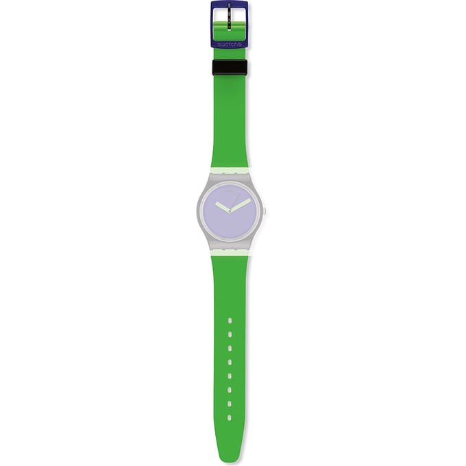 Swatch Plastic - Originals Medium (34mm) /Access/Solar/Musicall/Stop - G/SK/SL/SR/SS/SO28 AGB267 GB267 Green 'N Violet Horlogeband