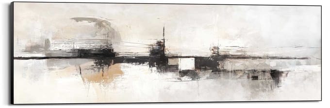 Schilderij Abstracte horizon - 52 x 156 - Hout - REINDERS