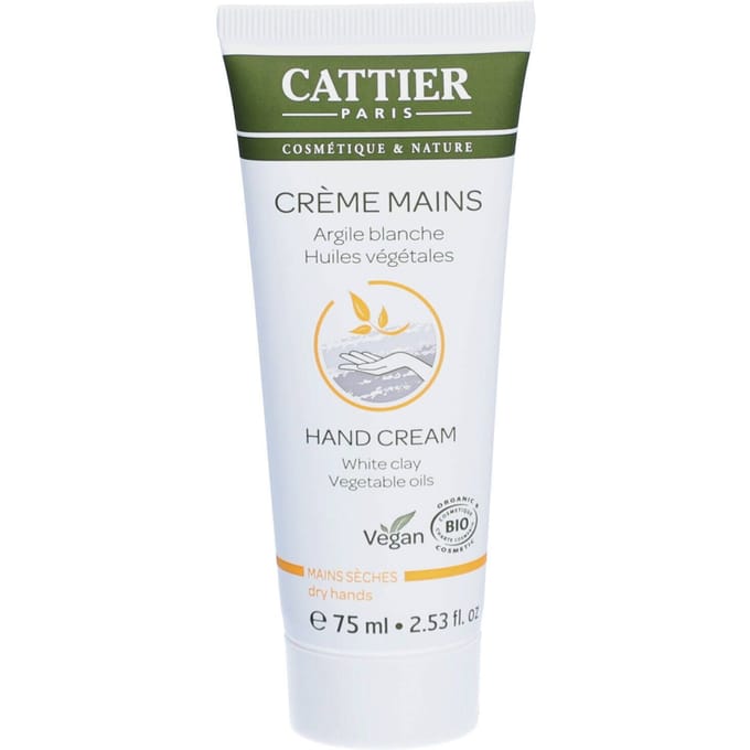 Cattier Hand Cream - White Clay & Vegetable Oils 75 Huidcrème