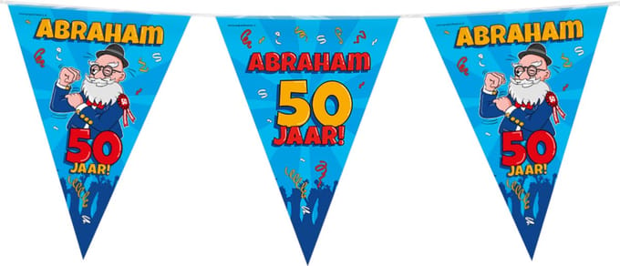 Vlaggenlijn - Abraham - Cartoon - 10m