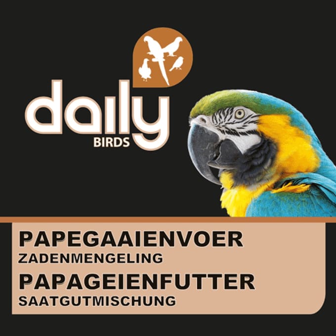 PAPEGAAIENVOER -ZADENMENGELING-3,5KG-NOTEN-ZONNEPITTEN