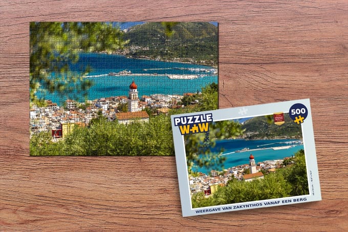 Puzzel Weergave van Zakynthos vanaf een berg - Legpuzzel - Puzzel 500 stukjes
