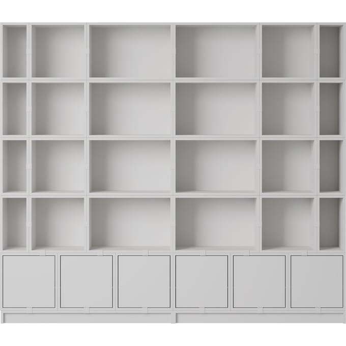 Muuto Stacked Storage Bookcase Configuratie 1 - grijs