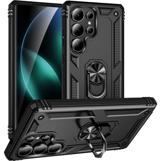 CaseBody Samsung Galaxy S25 Ultra Shield Case Zwart