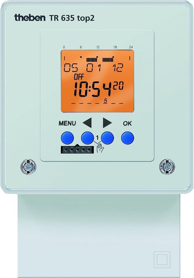 Digitale Tijdschakelklok TR 635 Top2 - Wekelijks Programma - 1 Kanaal - Eenvoudige Programmering