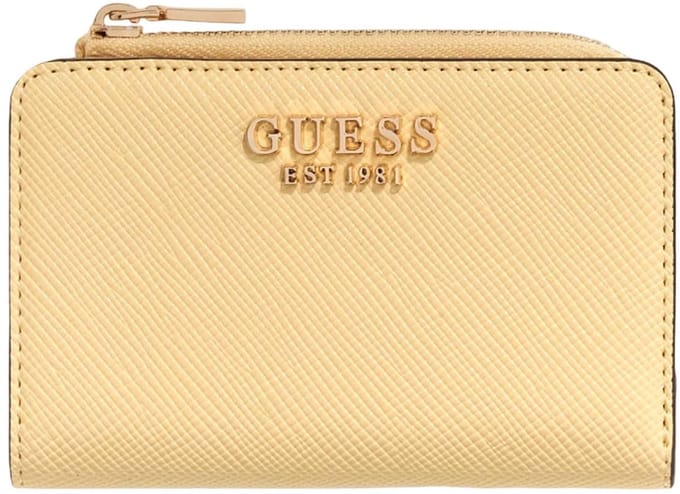 GUESS portemonnee Serenova SLG Zip Around Card Case Yellow Lichtgeel