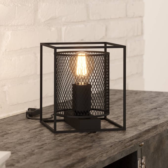 EGLO Catterick Tafellamp - E27 - 16,5 cm - Zwart