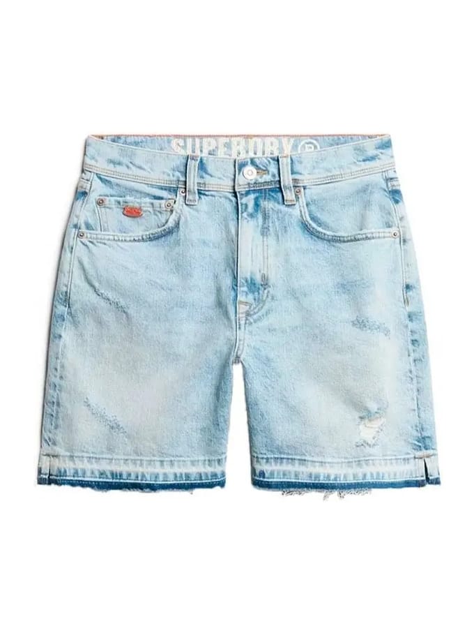 Superdry - Cut-off short met middelhoge taille - Dames - Jeans shorts