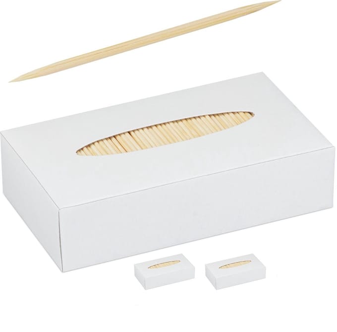 Doodadeals® - Tandenstokers – 2000 stuks – Houten Prikkers voor Hygiëne, Hapjes & Knutselen