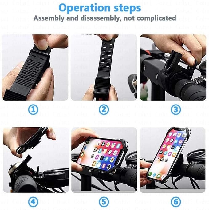 Support de téléphone de vélo support de téléphone portable de vélo support de moto celulaire pour iPhone Samsung Xiaomi Gsm Houder Fiets noir