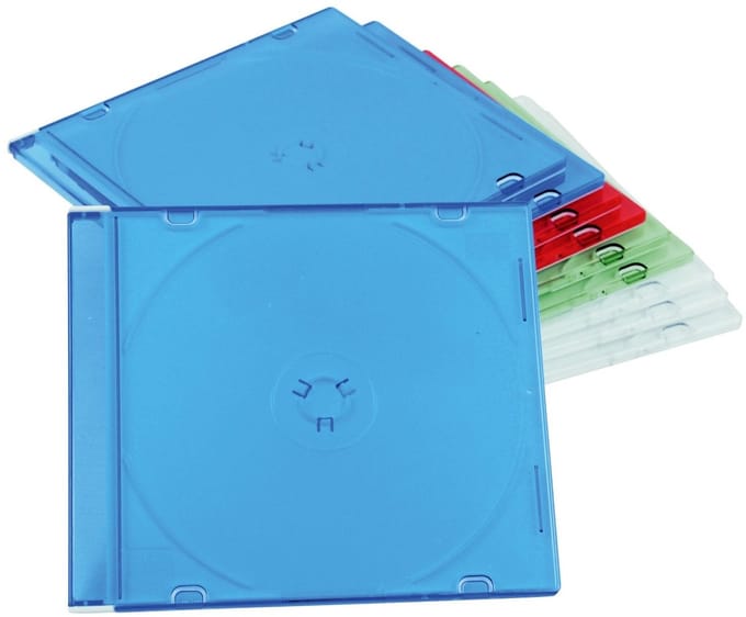 Allecto - Slimline Cd Case - 10 Stuks - Assorted Kleuren - Cd