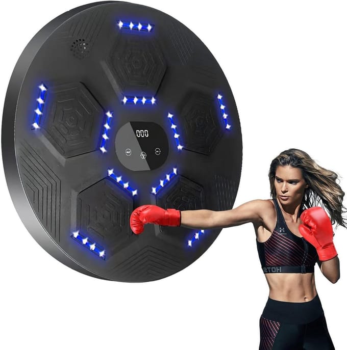 Musical Boxing Machine, Smart Bluetooth Music Electronic Boxer, Wall Mounted Musical Boxing Machine for Home Intelligent Digital Strike Target