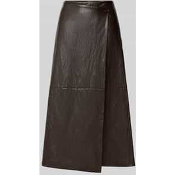 Uitlopende midi-rok met viscose-aandeel