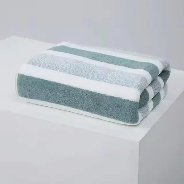 Ensemble de serviettes à rayures à séchage rapide pour une expérience de salle de bain douce et absorbante Serviette de bain ou serviette à main 70x130cm