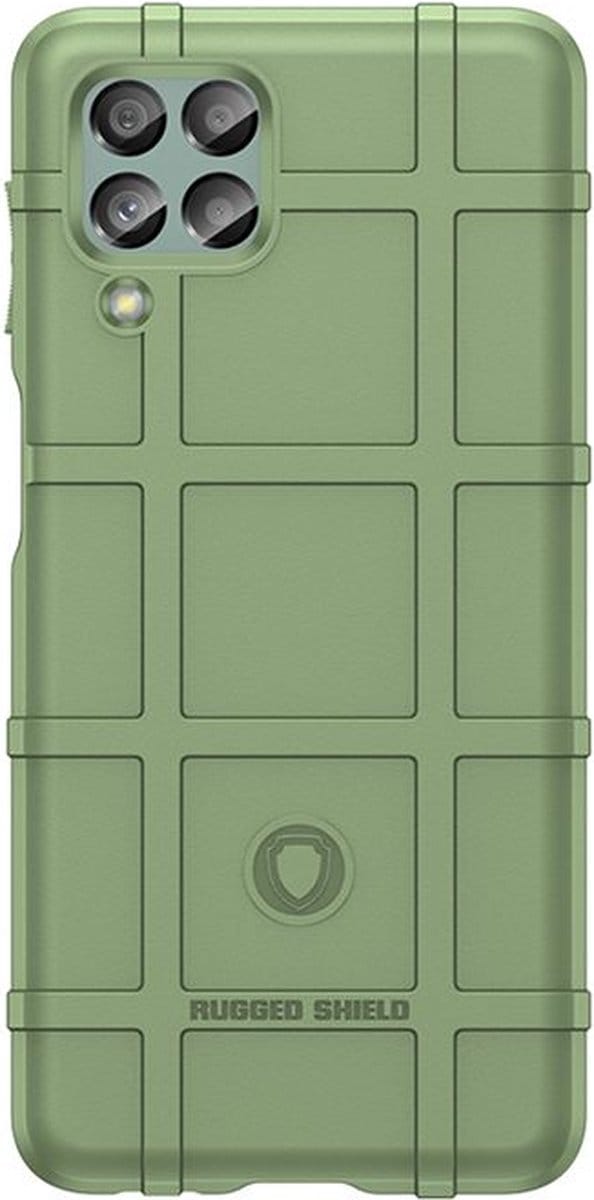 MobyDefend Hoesje - Geschikt voor Samsung Galaxy M53 - Rugged Shield TPU Backcover - Groen