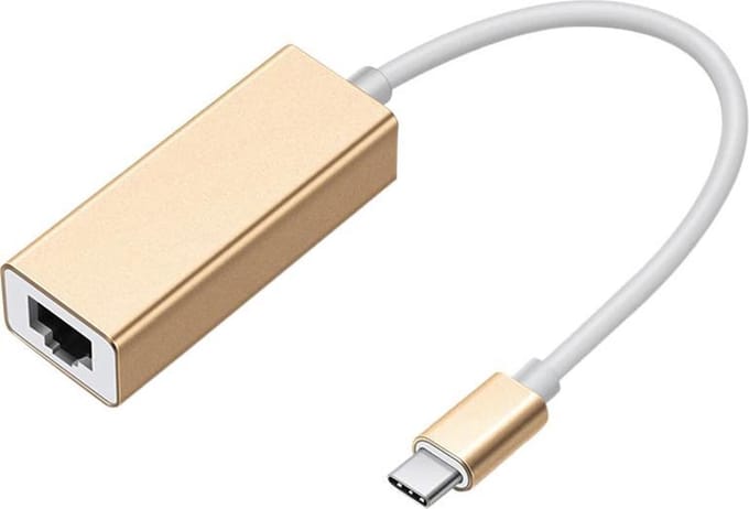Netwerkadapter USB C naar RJ45 Goud - USB 3.0 - Max. 100 Mbps - Goud - USB C naar ethernet adapter