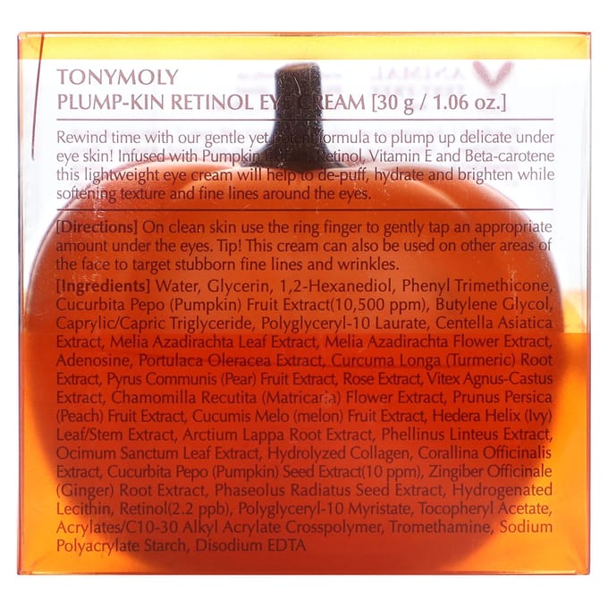 TonyMoly, Plump-Kin, Retinol Oogcrème, 30 g (30 gram) orange