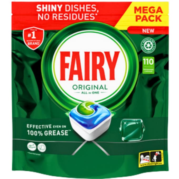 Fairy Original All-in-One Vaatwastabletten – 110 stuks