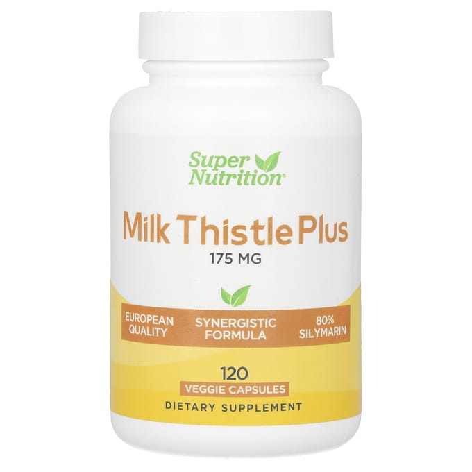 Super Nutrition, Milk Thistle Plus, 175 mg, 120 Capsules Végétales