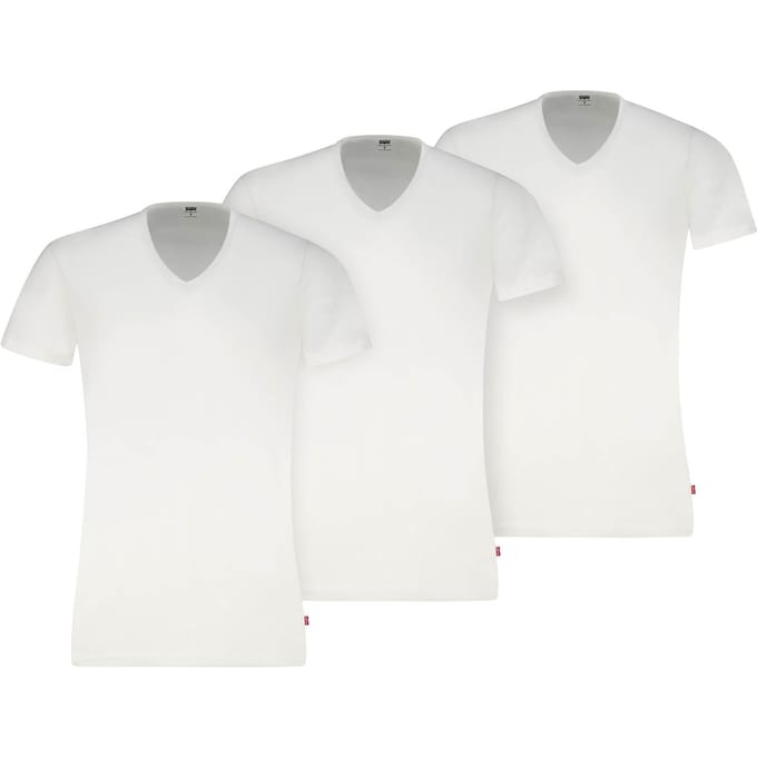 Regular fit t-shirt van katoenmix in set van 3 model 'SOLID'